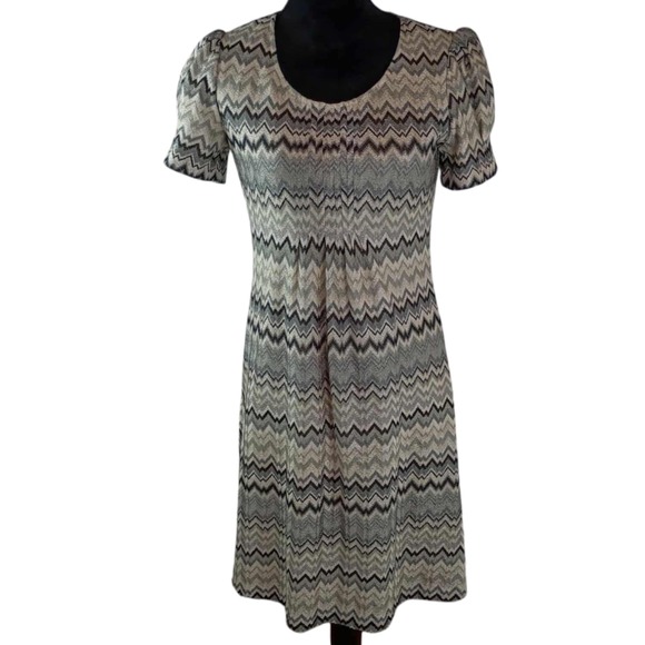 NEW DIRECTIONS Women's Midi Dress Medium Colorful Zigzag Polyester  Casual - Picture 1 of 3